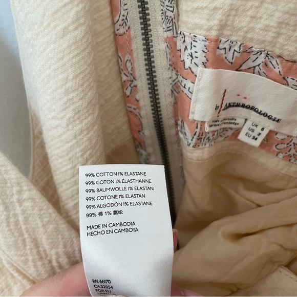 Anthropologie Aren Halterneck Jumpsuit Cream Size 2 Crossover - Picture 8 of 12